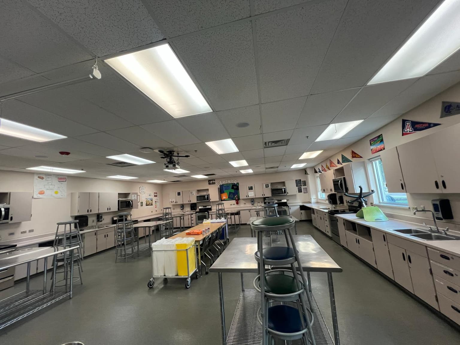 Clean institutional kitchen and culinary classroom workstations in the Denver metro area