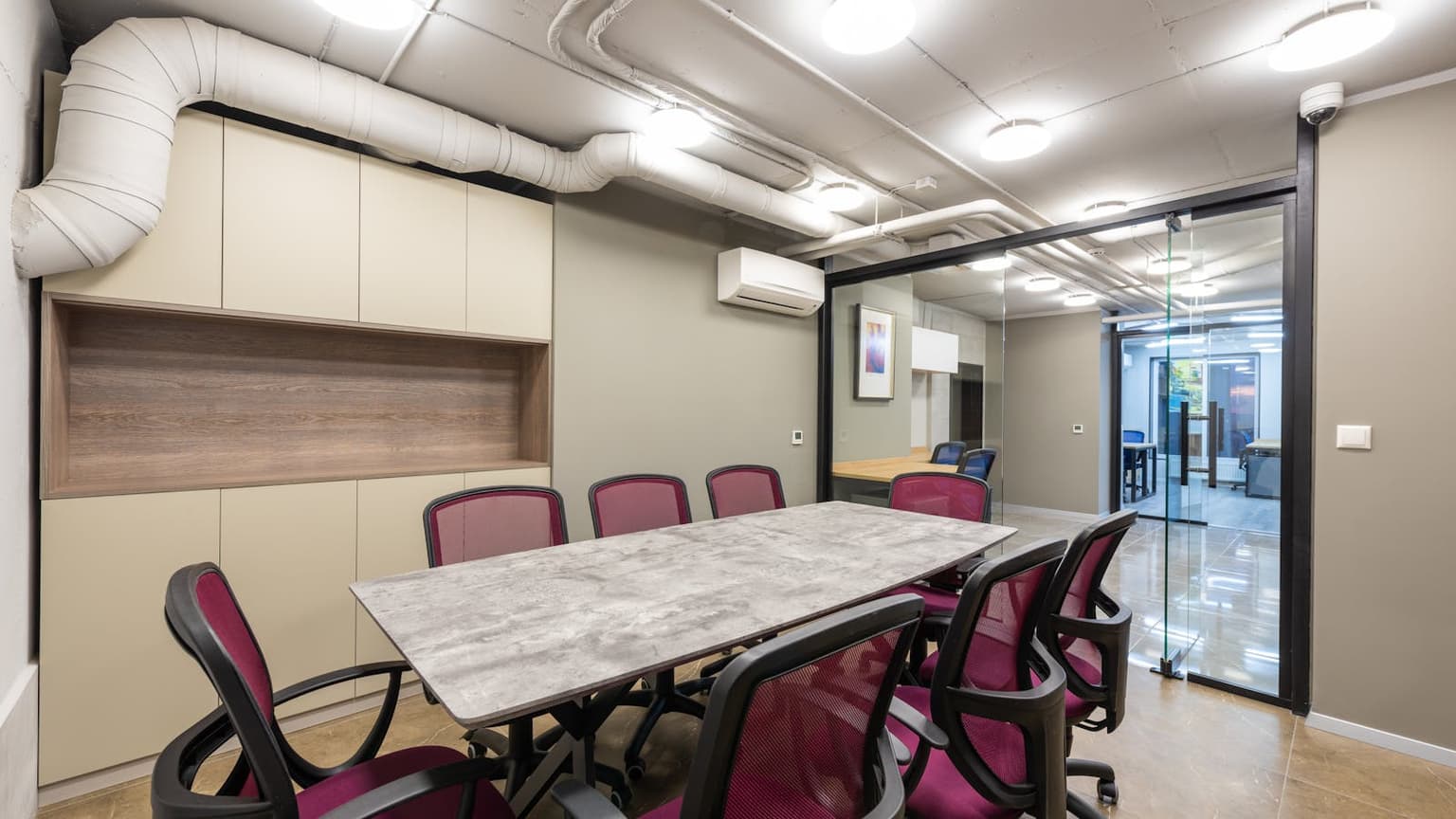 Modern office meeting room and workspace