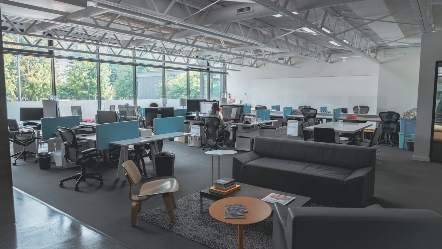 Bright, modern open-plan office space