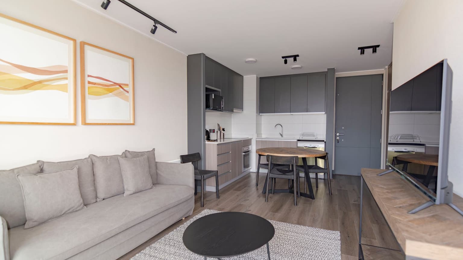 Tidy, decluttered home interior ready for deep cleaning