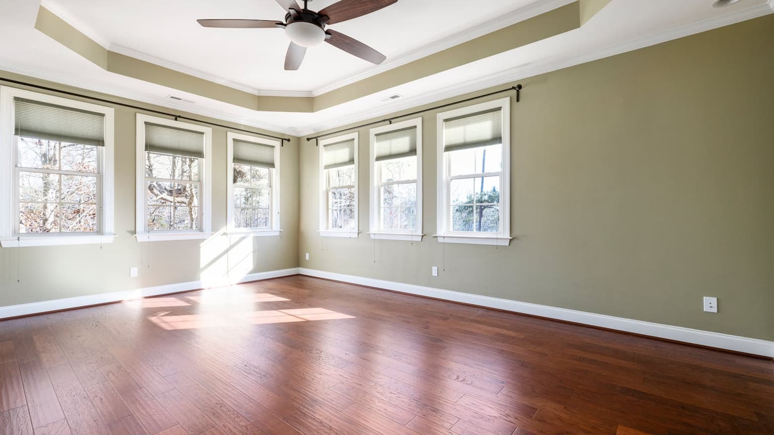 Bright room with clean windows and natural light